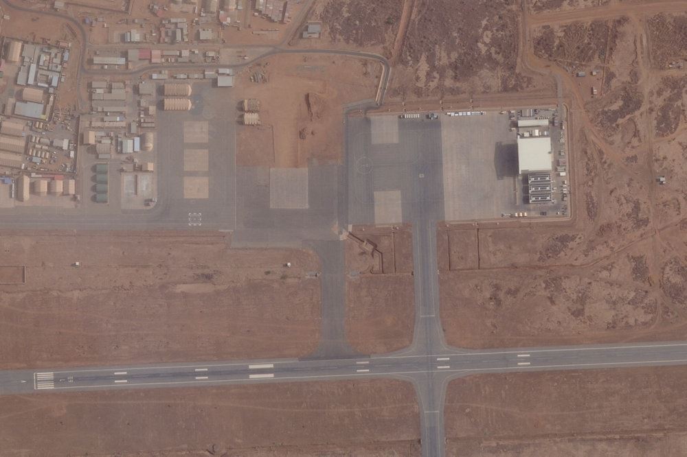 Luftfoto af militærbase