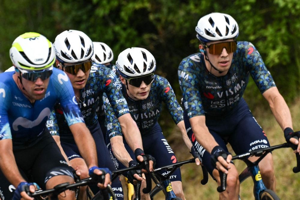 Cykelhold på landevejen