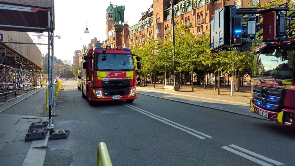 brandbil på rådhuspladsen