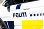 Siden af en politibil 