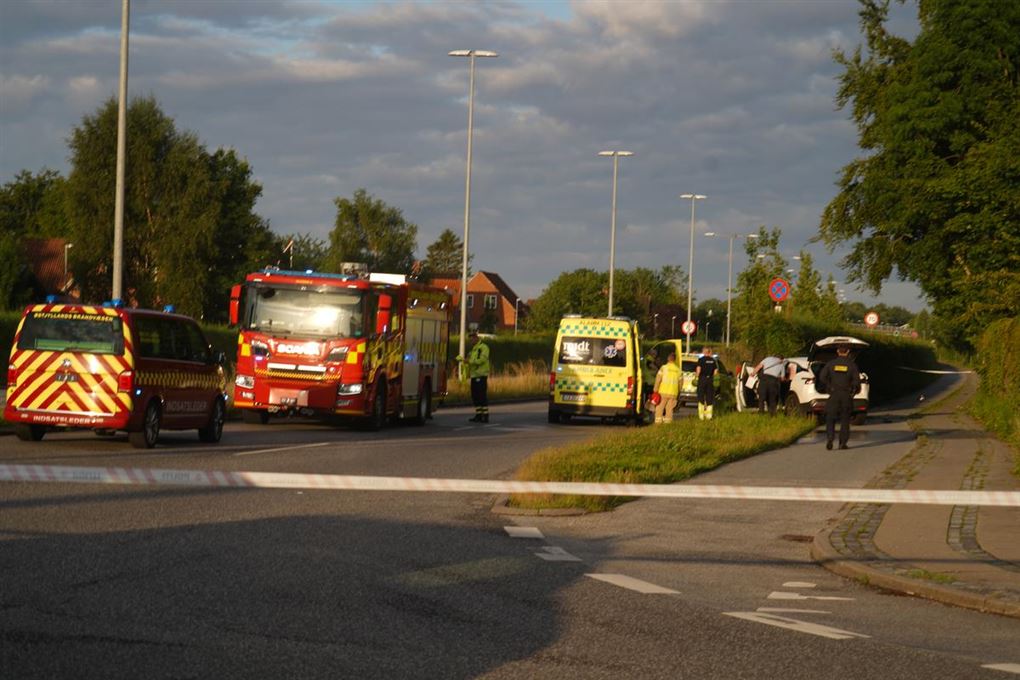 Redningsfolk på stedet.