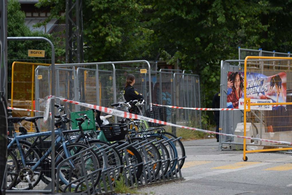 politiafspærring på vej