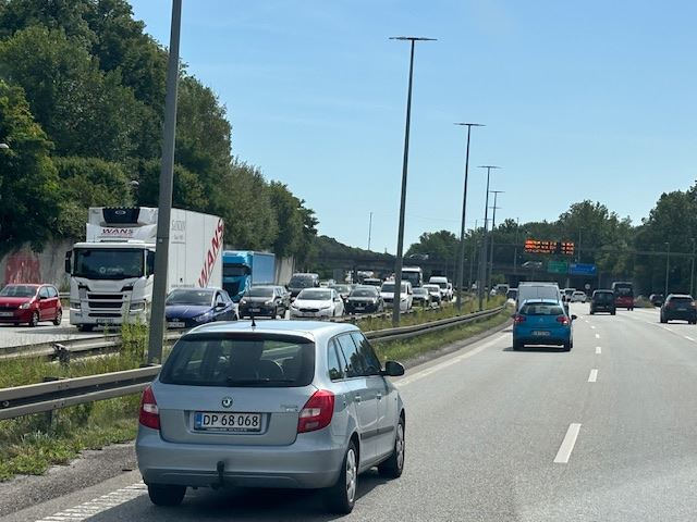kø på motorvej