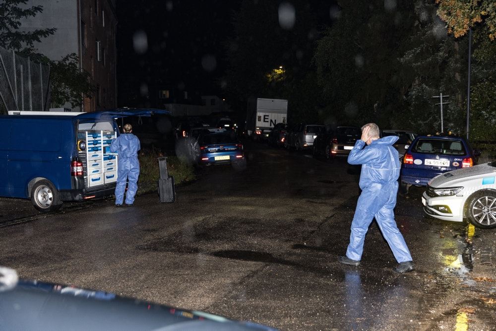 politi ved gerningssted