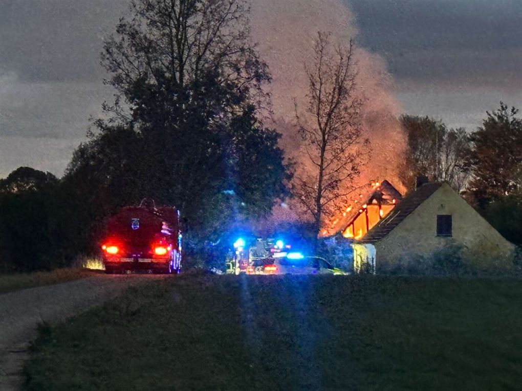 voldsom brand i bygning