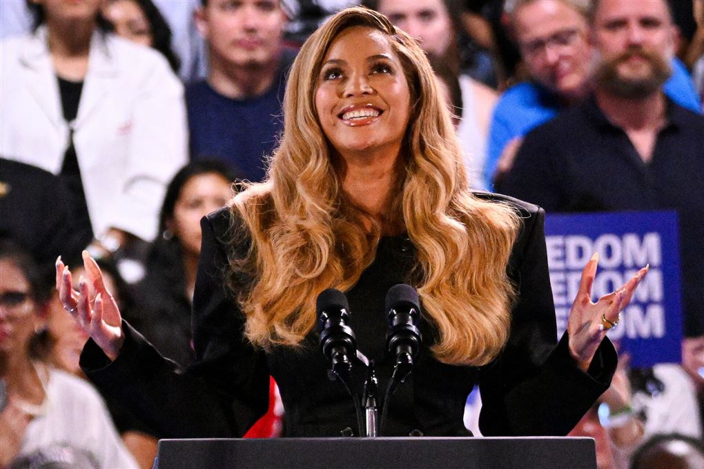 Beyonce på talerstolen.