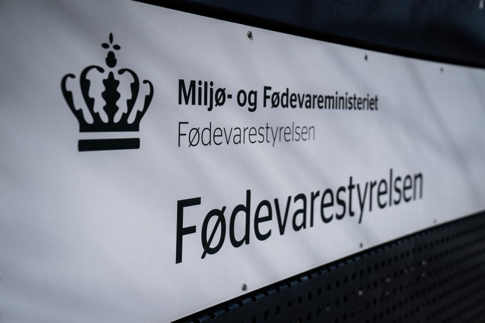 Skilt med Fødevarestyrelsen