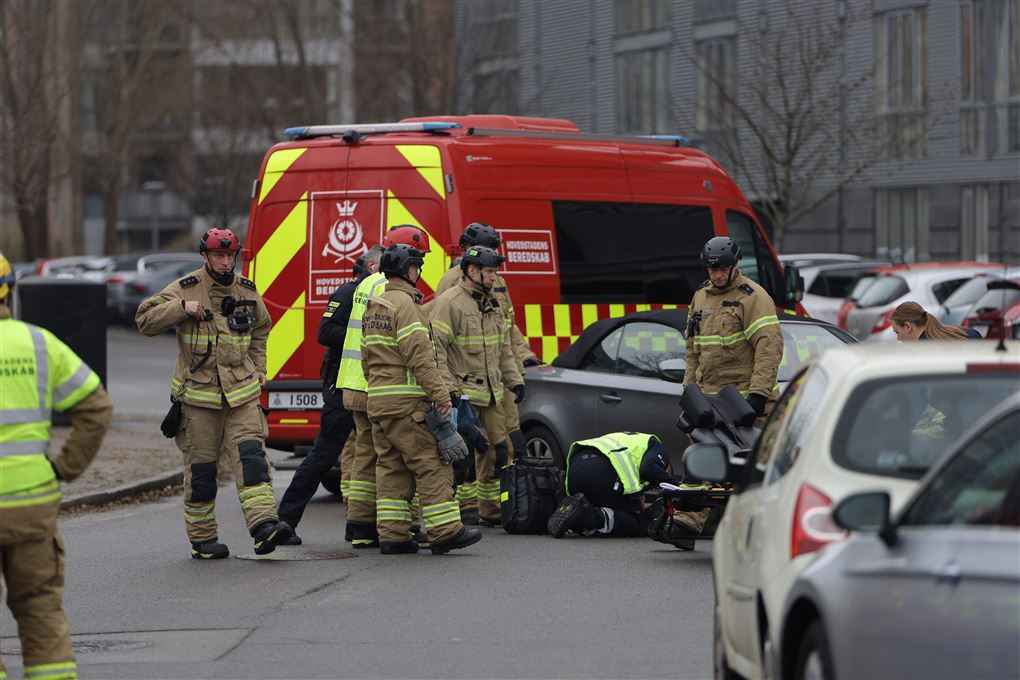 beredskab arbejder på uheldssted