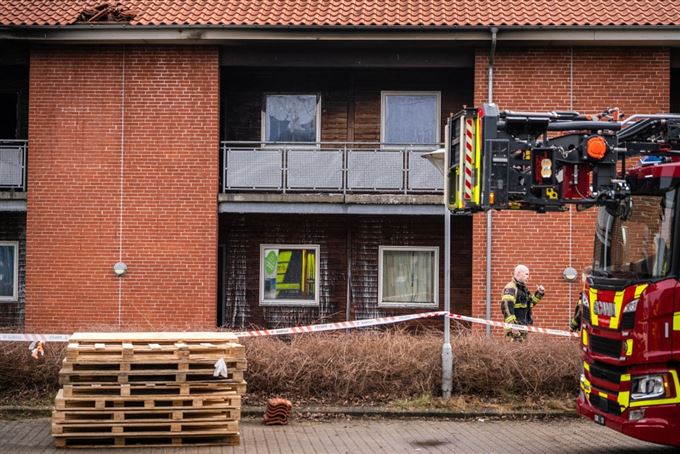 Afspærring ved bygning