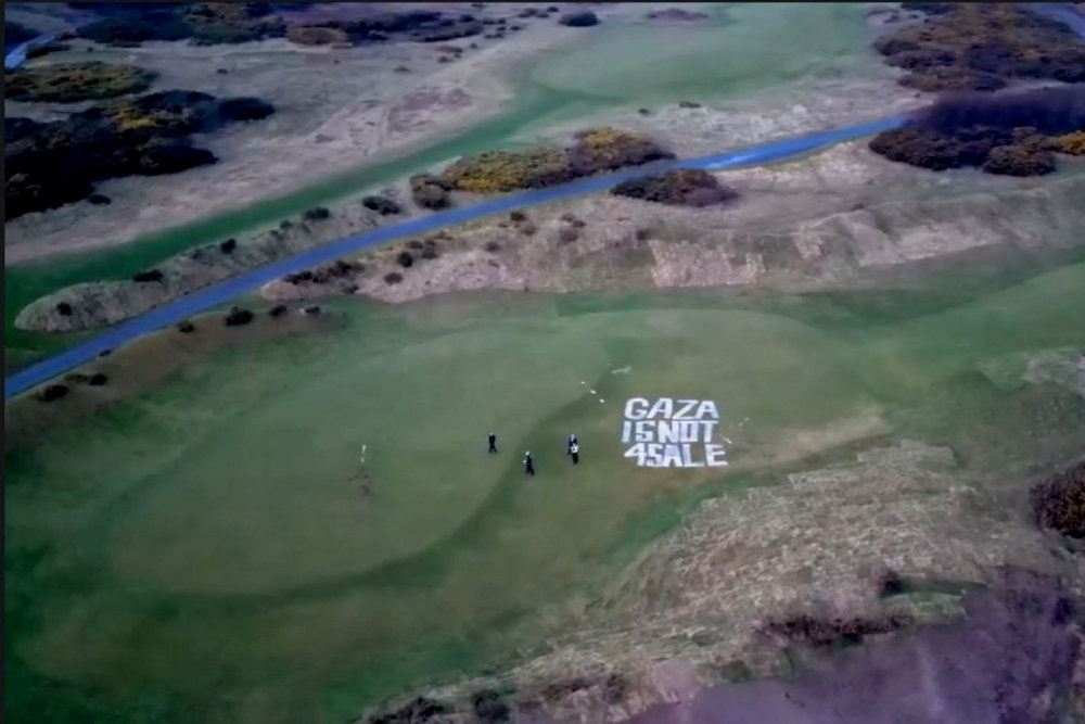 graffitti på en golfbane