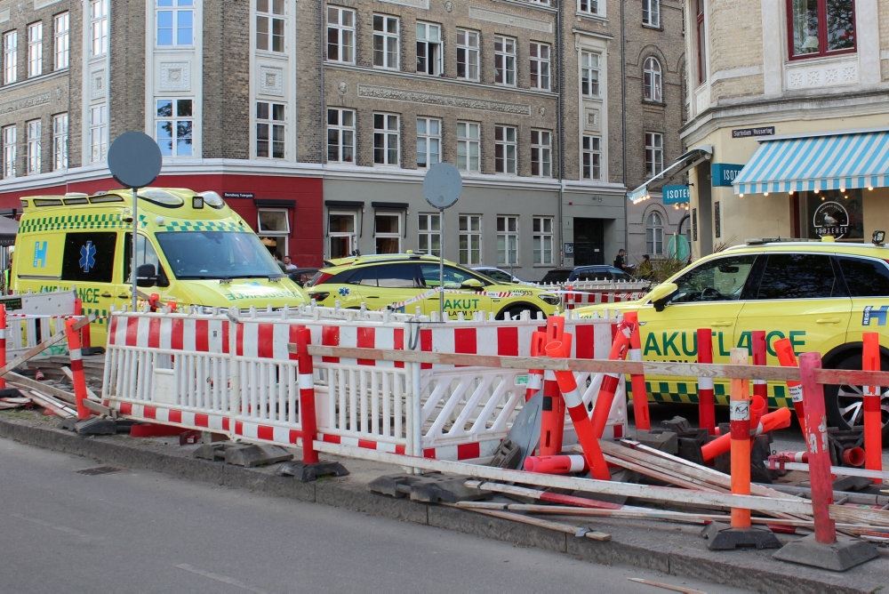 afspærring efter trafikulykke