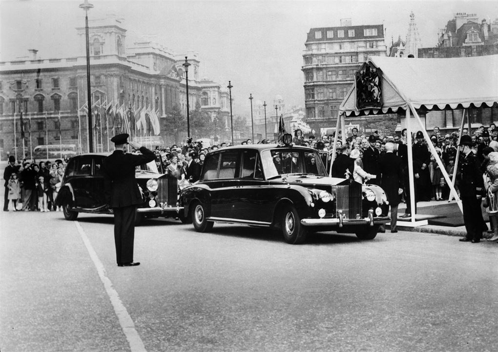 et gammel billede af Rolls-Roycer