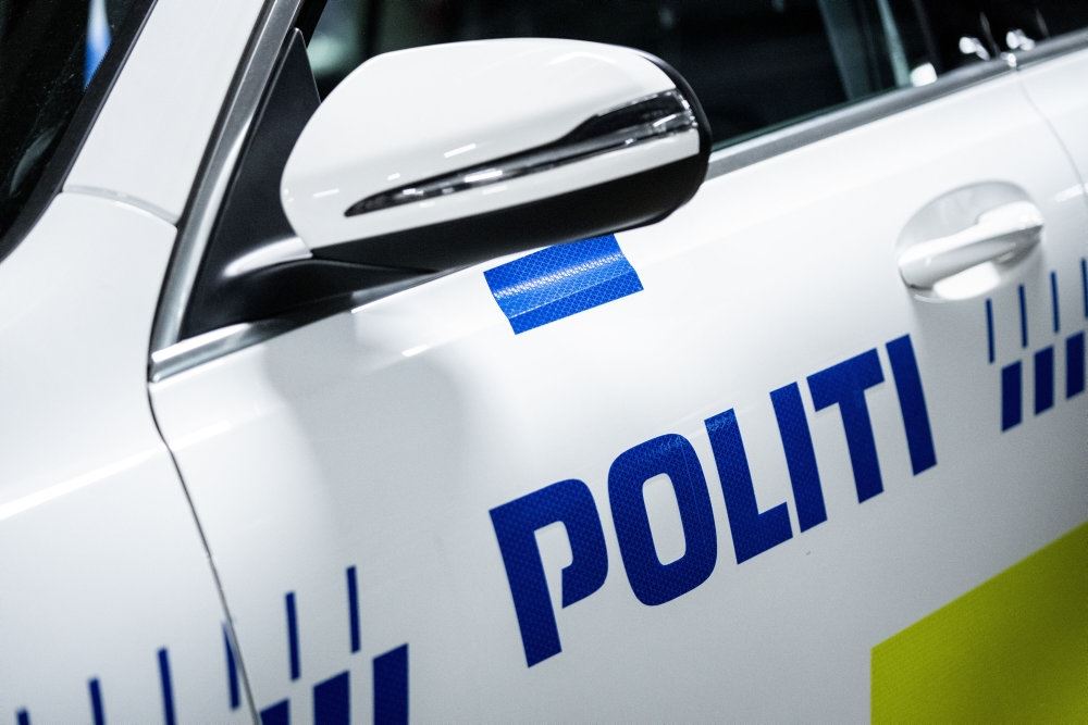 Døren på en politibil