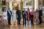 Den svenske kongefamilie sammen med kong Frederik og dronning Mary
