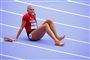en smuk kvinde på en atletikbane