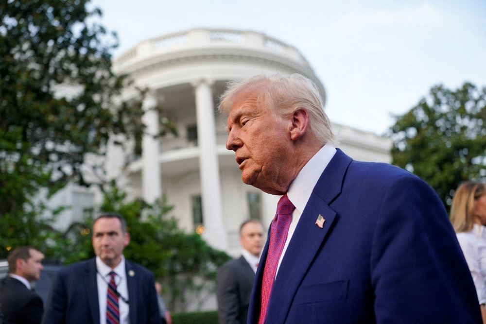 Trump ved det Hvide Hus