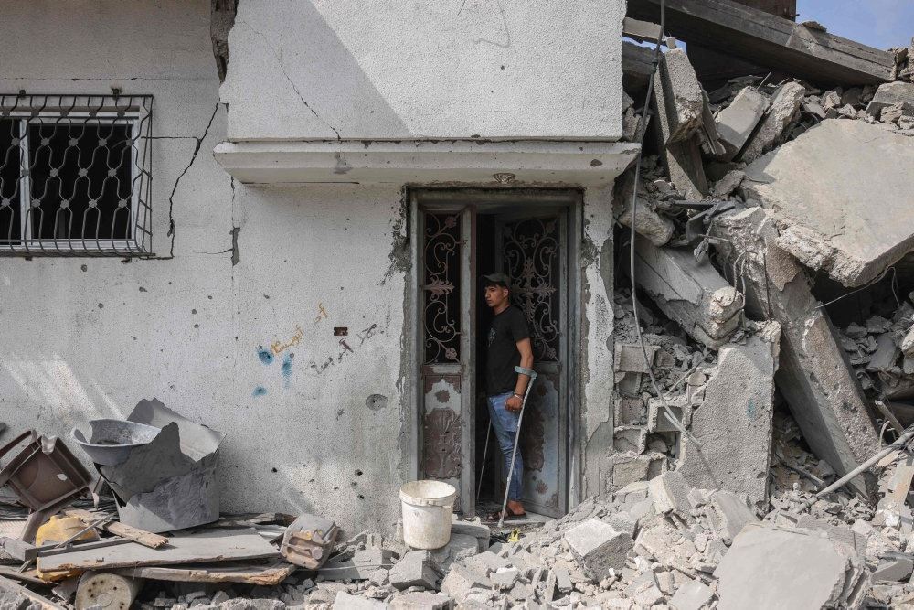 voldsomme ødelæggelser i gaza