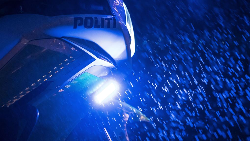 et udrykningsblink på en motorcykel
