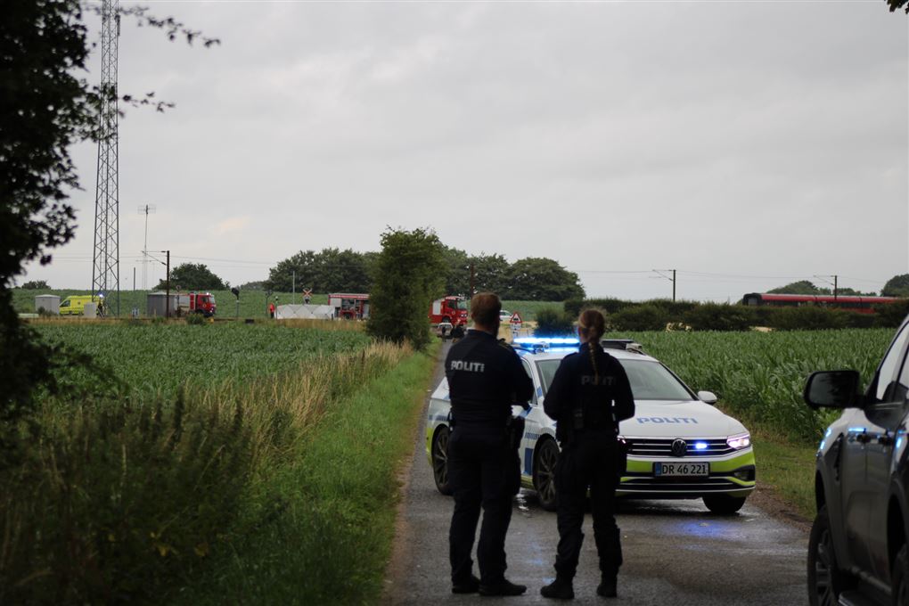 politi har spærret af ved ulykkessted