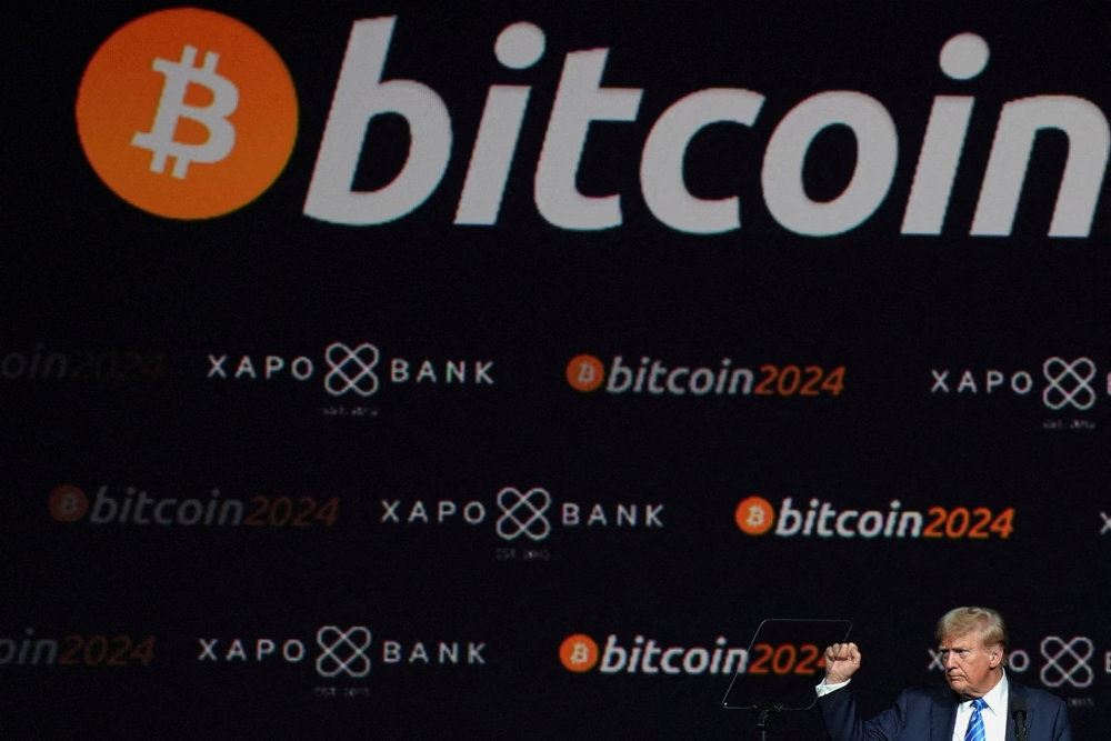 skærm med bitcoin side