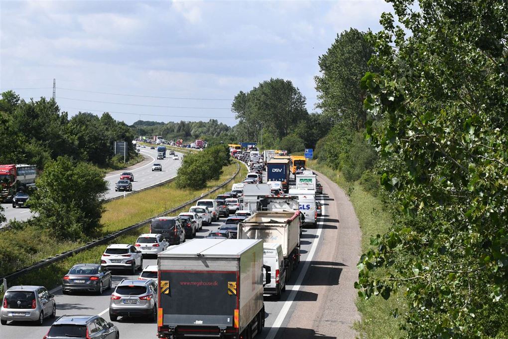 kø på motorvej