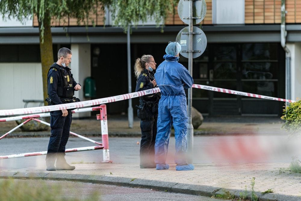 politi ved gerningssted
