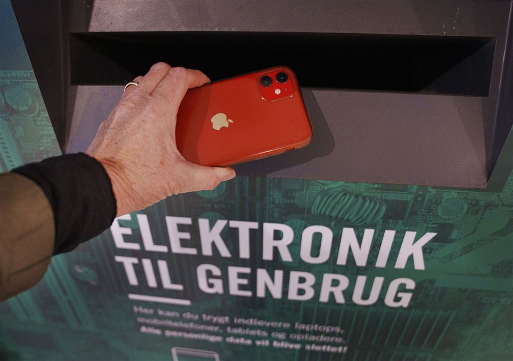 en iPhone på vej i skralderen