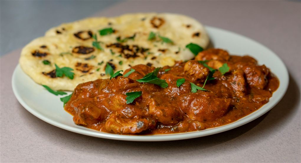 en tallerken med Chicken Tikka Masala